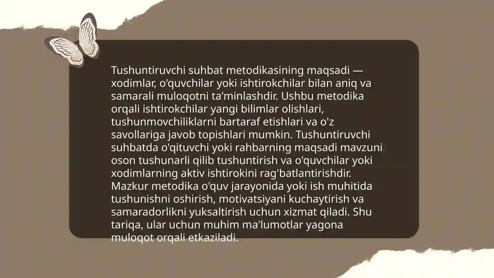 Pedagogik korrektsiyani individual tarizda tashil etish:"Tushuntiruvchi suhbat metodikasi" 4