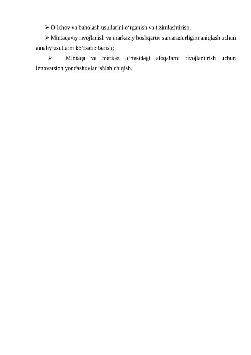 IJTIMOIY IQTISODIY SIYOSAT OLIB BORISHDA MINTAQA HAMDA MARKAZ BOSHQARUVI OʻLCHOVLARINI ANIQLASH USULLARI 4