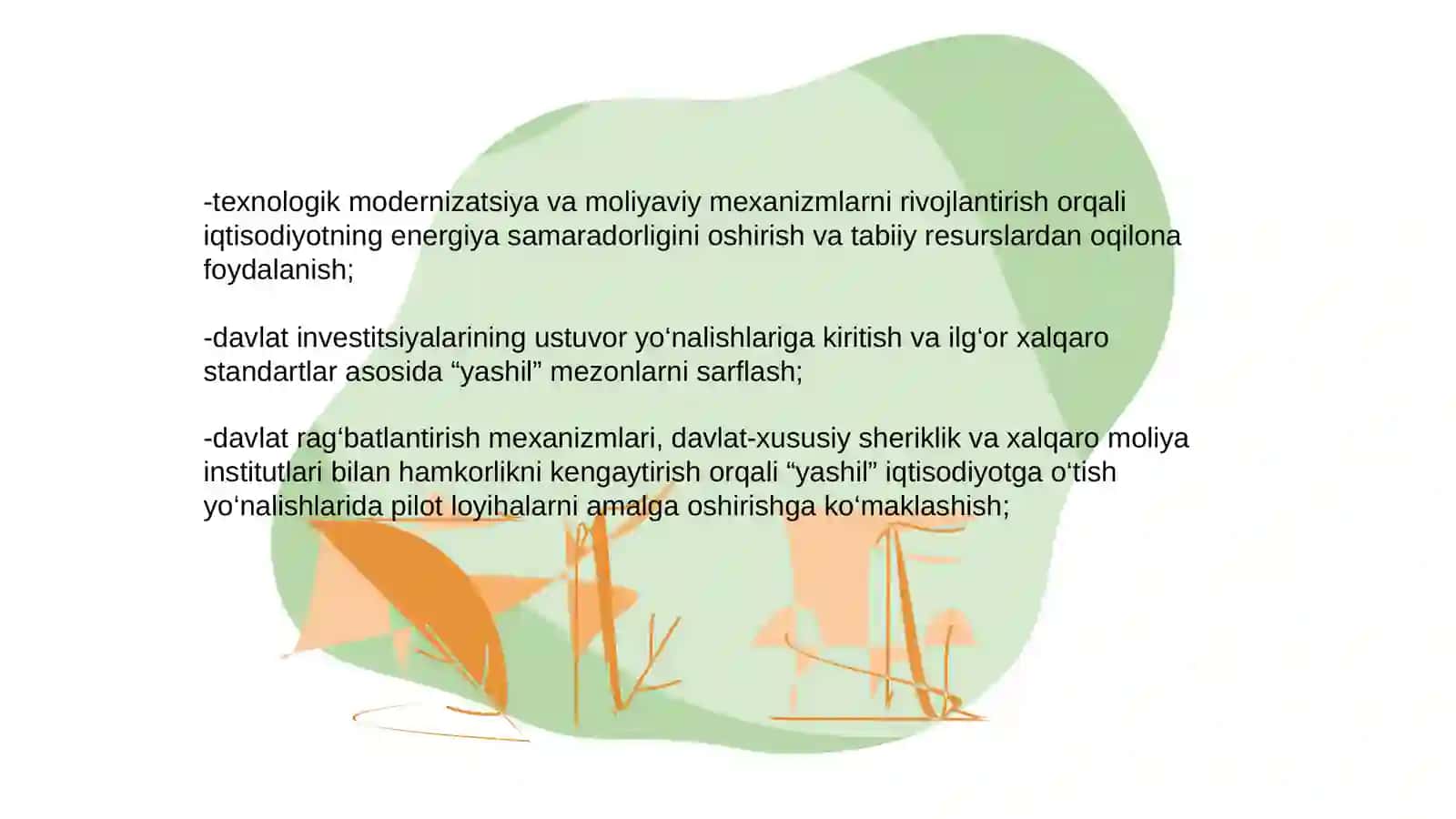 Yashil iqtisodiyotga o’tish strategiyasi 4
