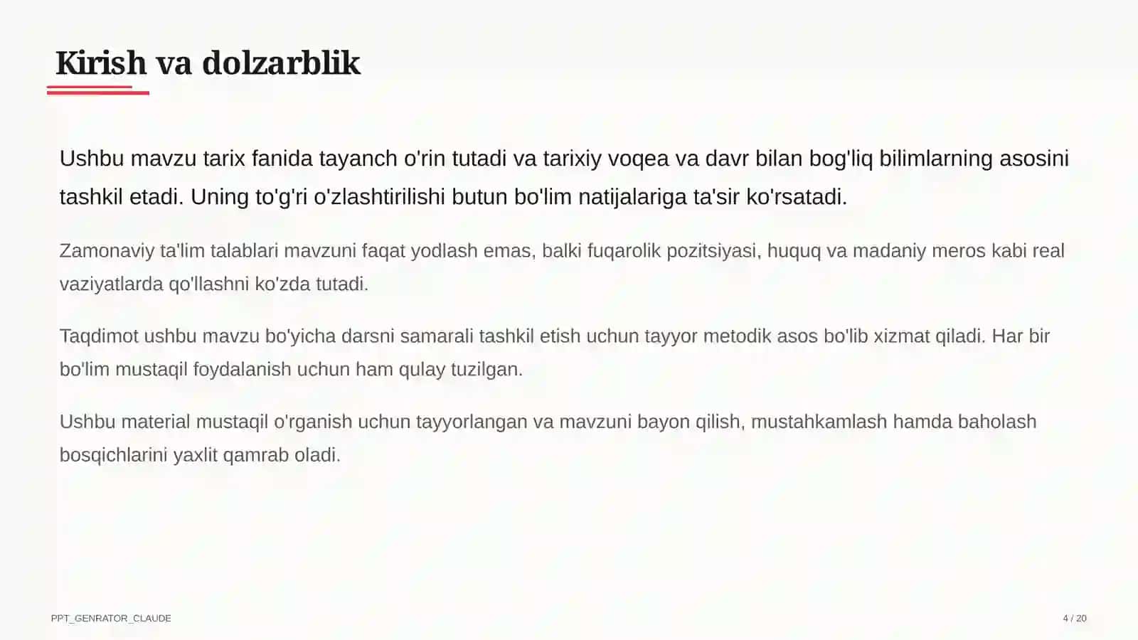 Mustaqil O'zbekistonning davlat ramzlari va Konstitutsiyasi (11-sinf) 4