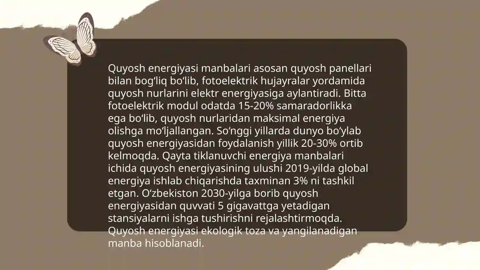 Quyosh fotoelektrik-issiqlik qurilmalariga doir taqdimot tayyorlash 4