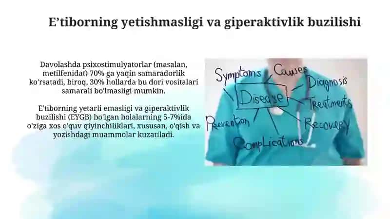 Pedagogik kasalxonalashtirishni talab qiladigan kasalliklarning klinikasi, davolash bosqichlari va xususiyatlari 4