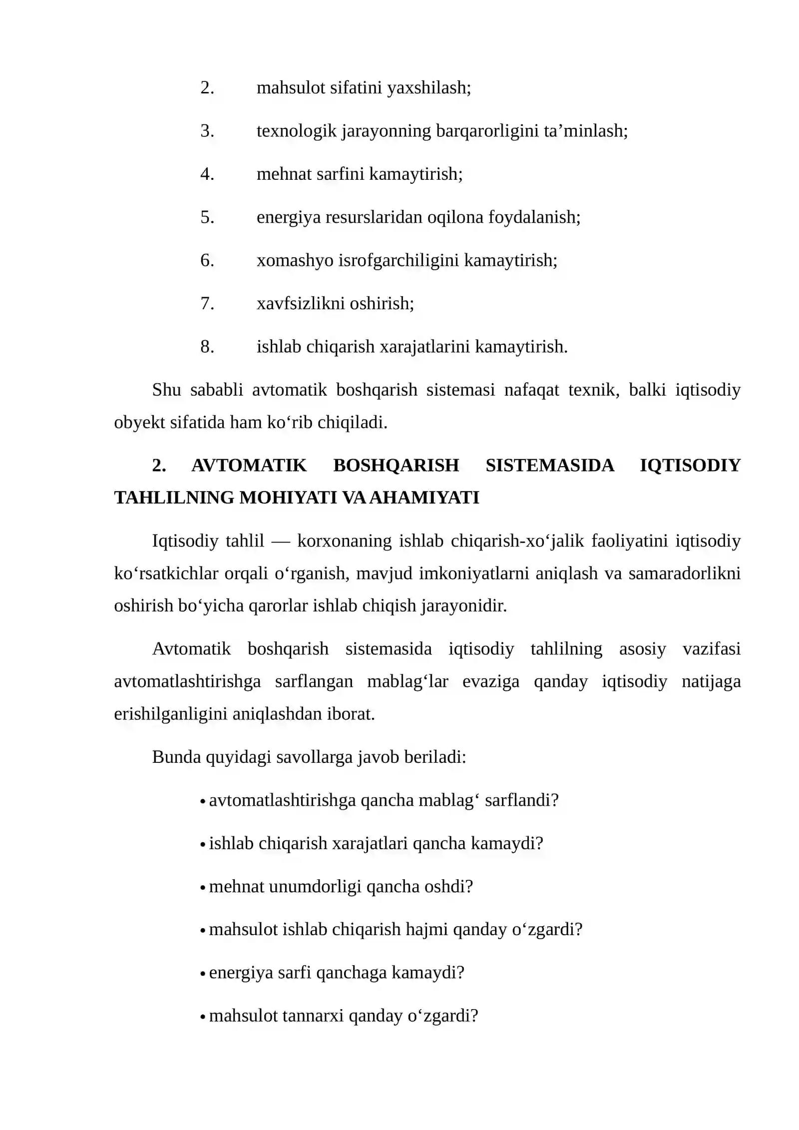 Kompleks iqtisodiy tahlilni tashkil etish shakllari va usullari 4