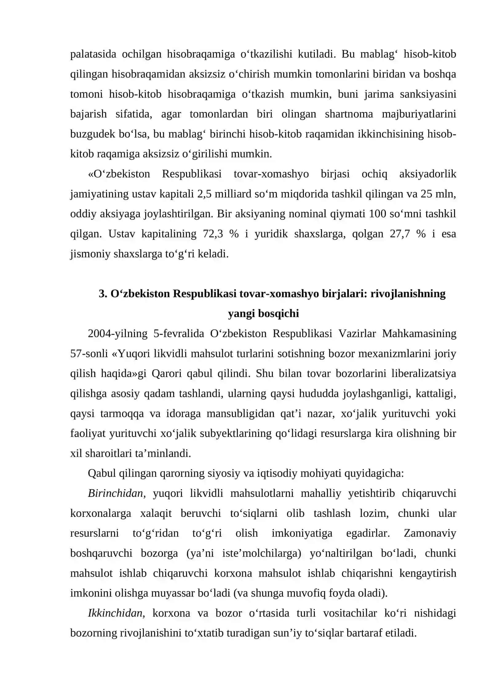 Tovar-xomashyo birjasining iqtisodiy mohiyati 4