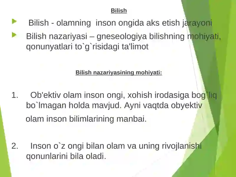 Bilish falsafasiGnoseologiya 4