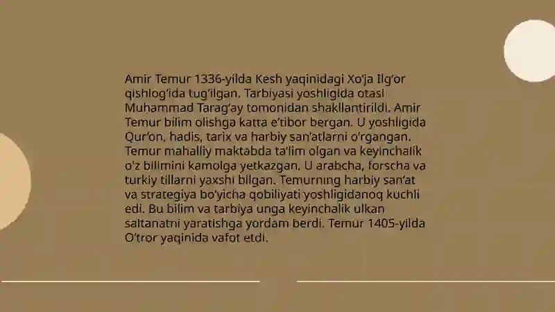 Amur Temur hayoti 4