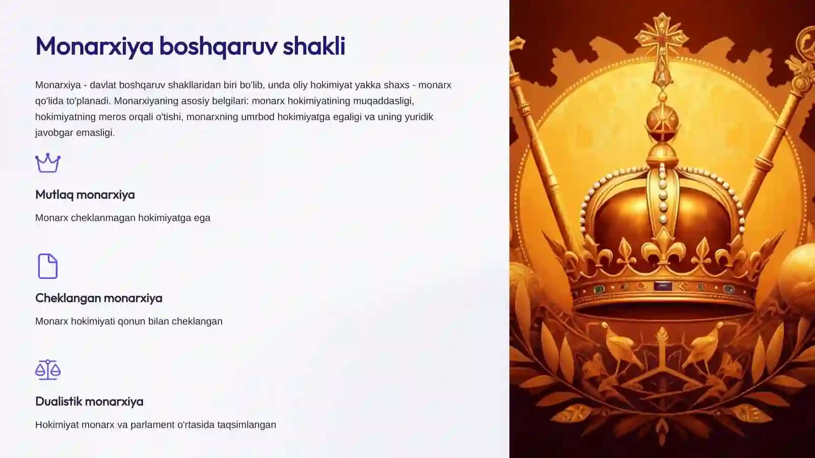Davlat shakllari:Boshqaruvvatuzilishi 4