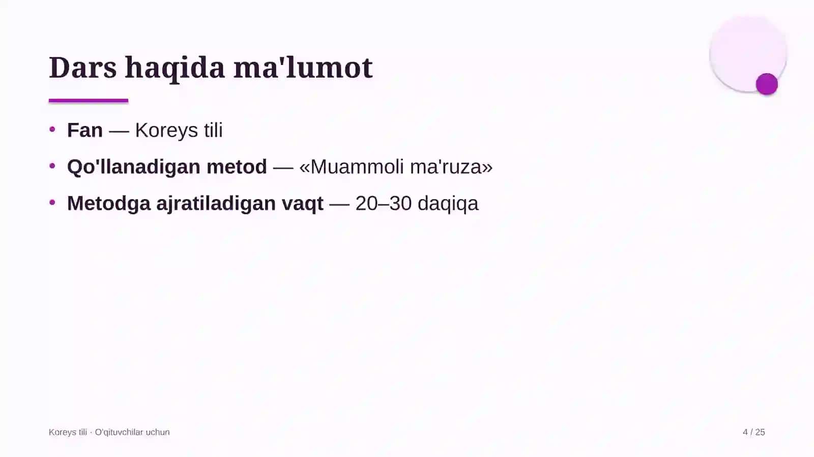 koreys tili darslarida muammoli ma'ruza metodidan foydalanish 8626 4