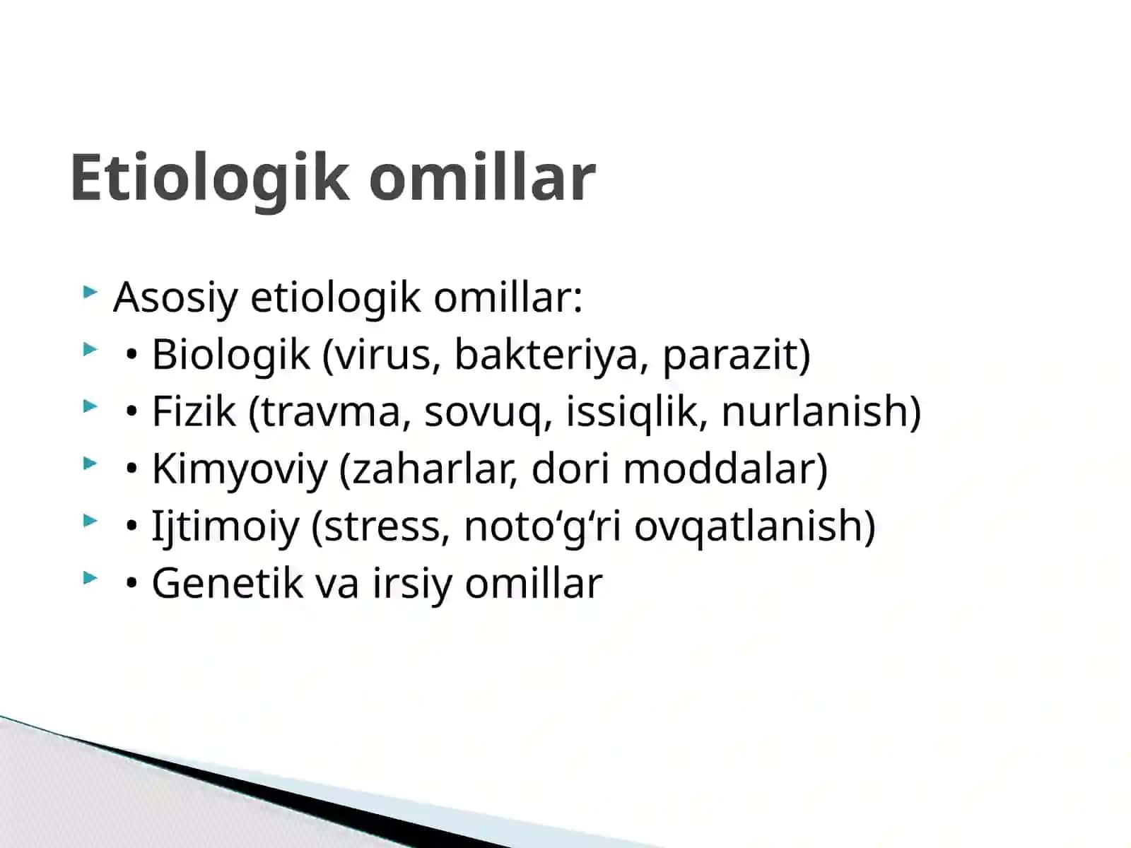 Kasalliketiologiyasi,patogenezivarivojlanishi 4