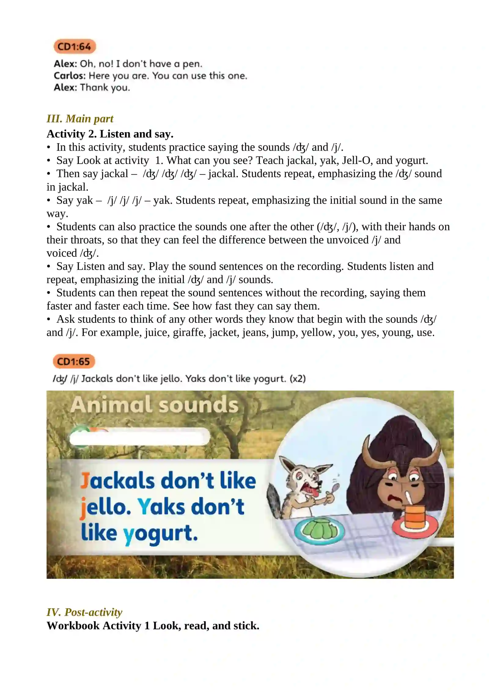 Pronunciation: j, y 4