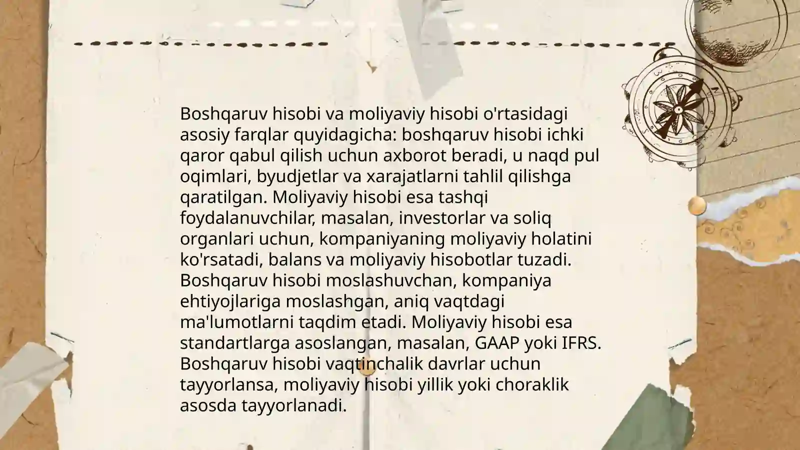 Boshqaruv hisobini tashkil etish 4
