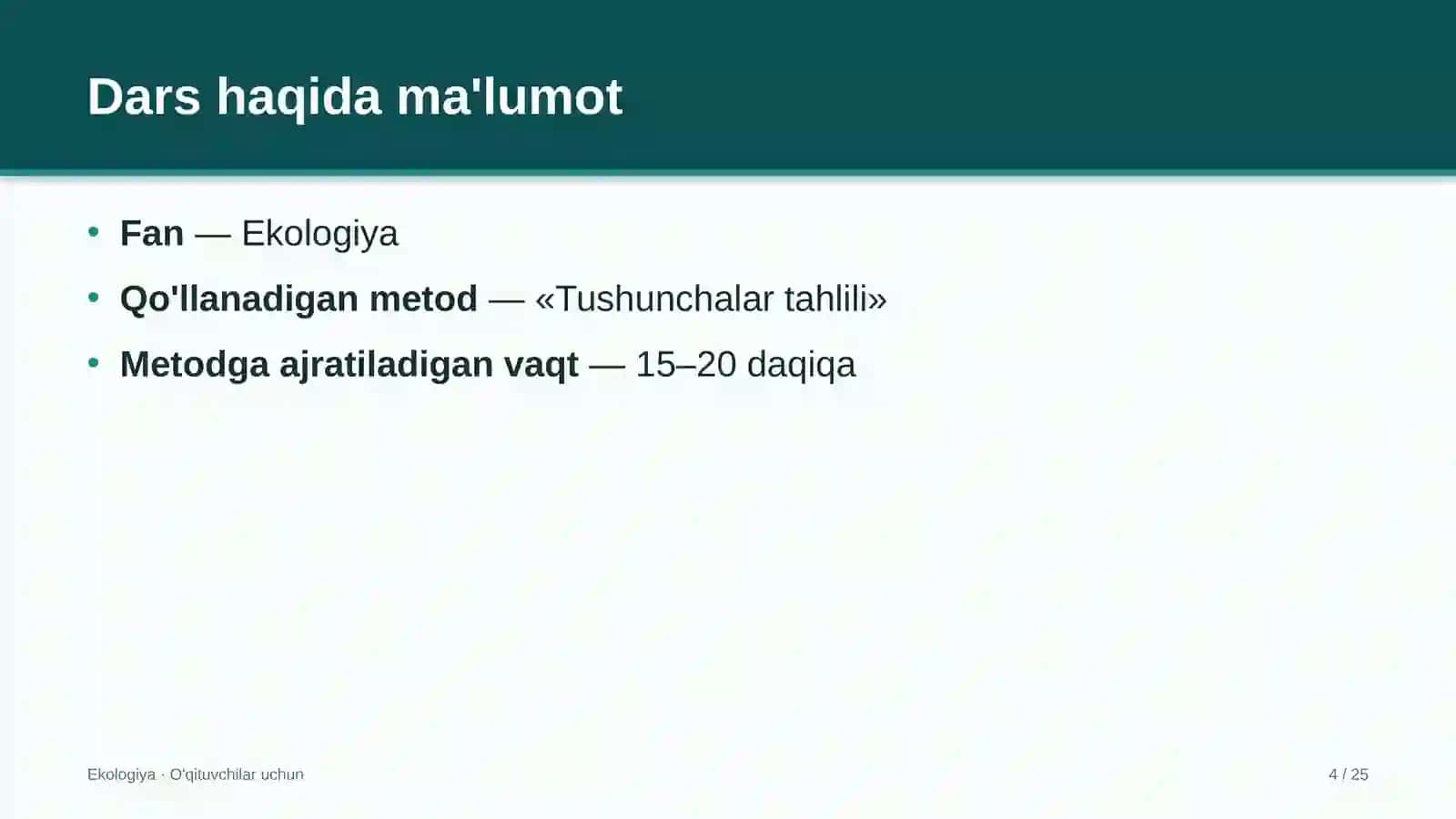 ekologiya darslarida tushunchalar tahlili metodidan foydalanish 1858 4