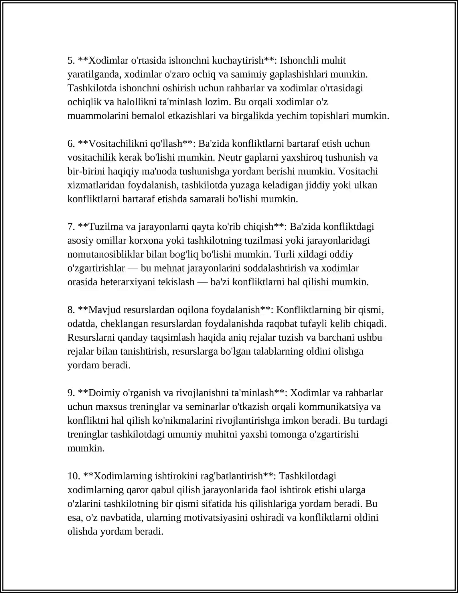 Kommunikatsiya buzilishlari va kasbiy konfliktlarni bartaraf etish usullari 4
