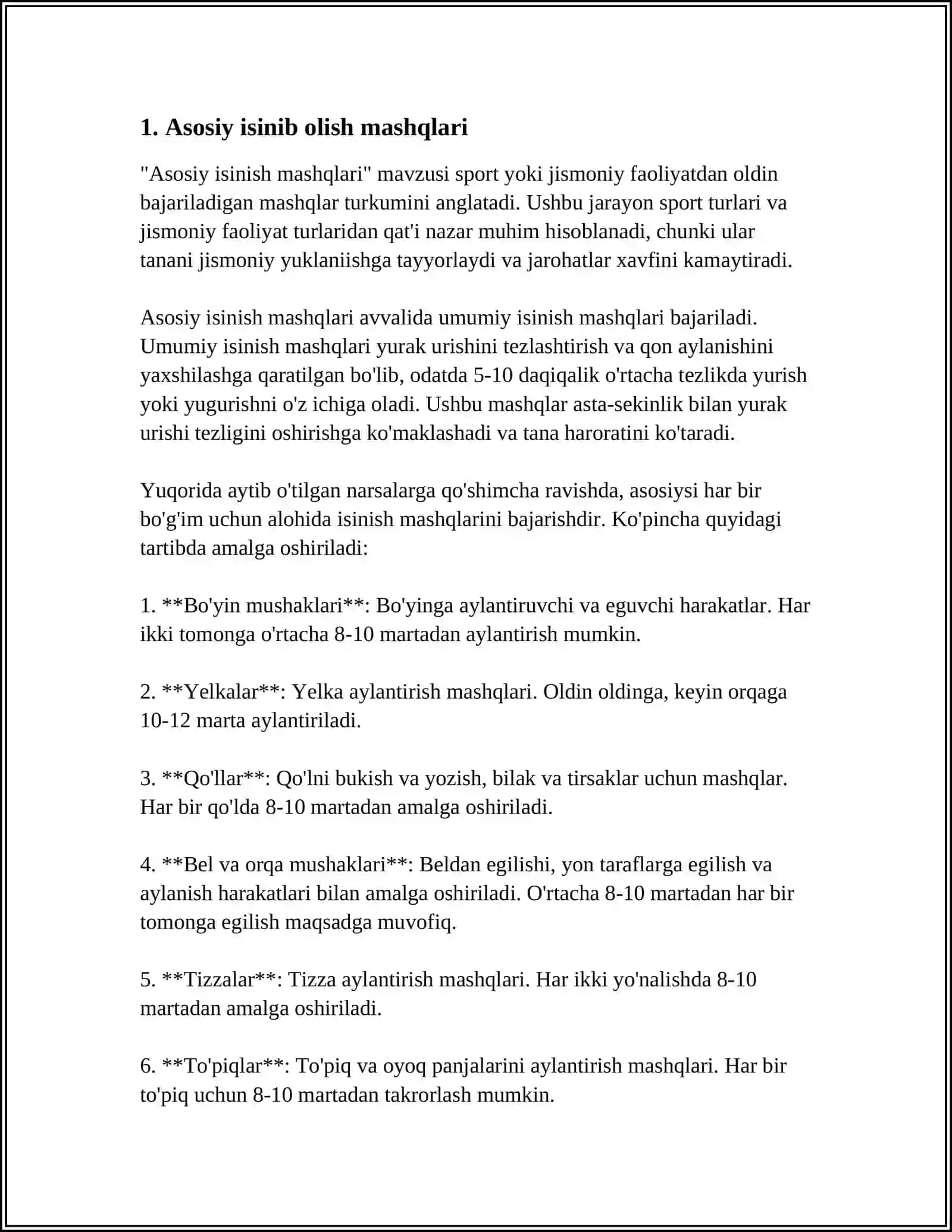 GIMNASTIKA UMUMIY RIVOJLANTIRUVCHI MASHQLAR 4