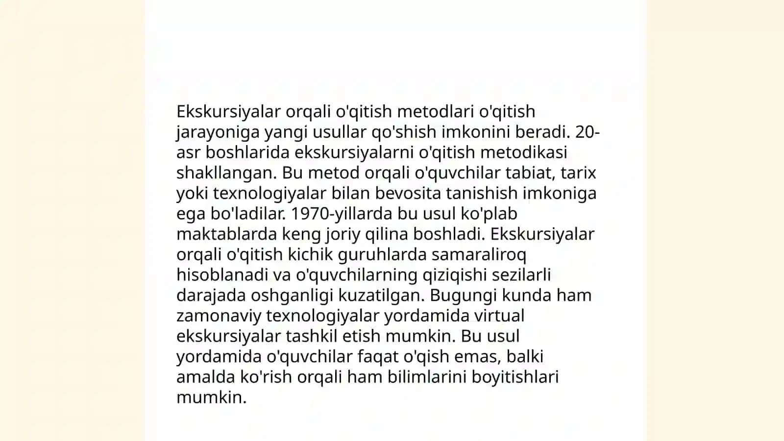 Alohida yordamga muhtoj bolalar maktab taʼlimida ekskursiyalarning tarixi 4