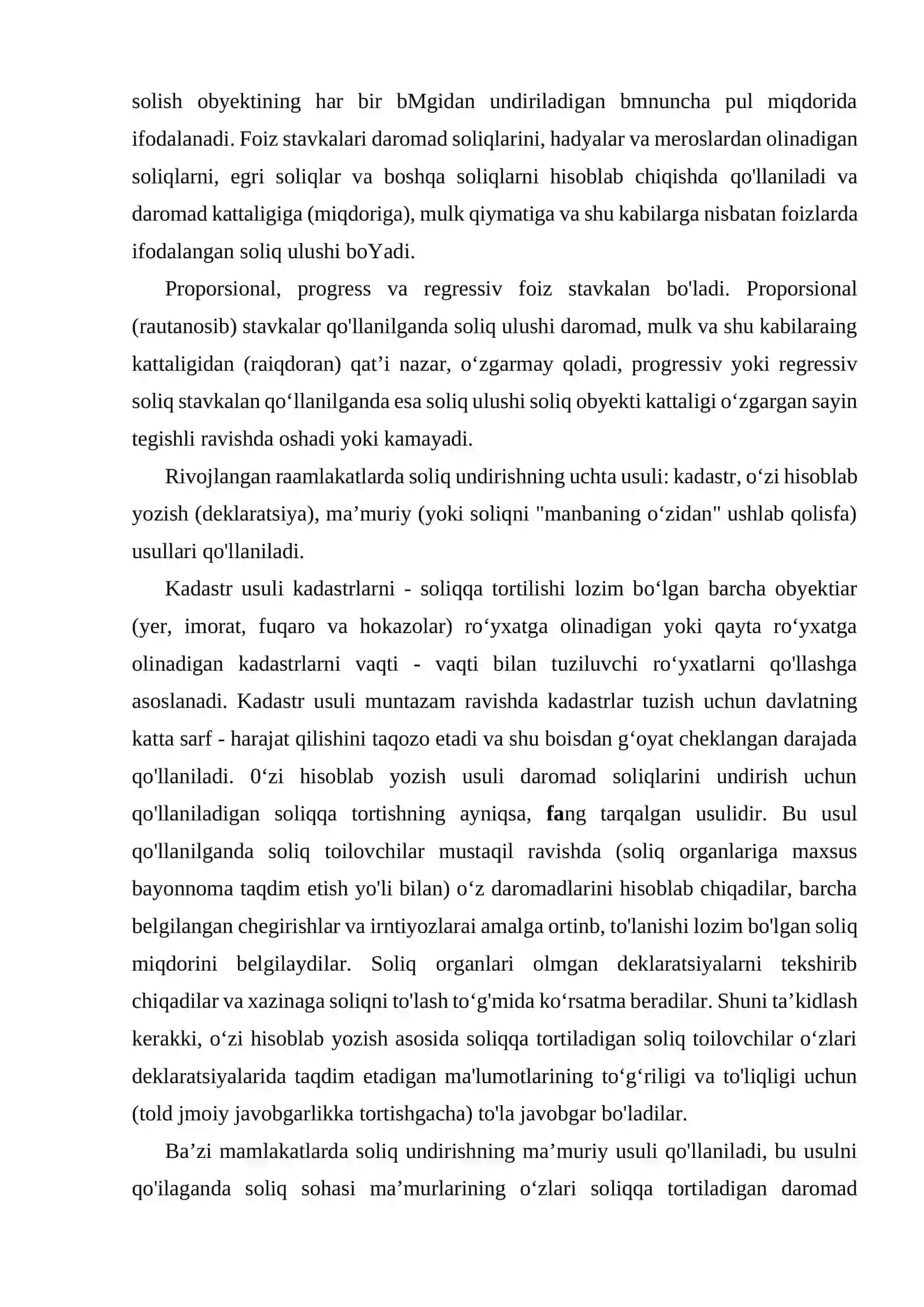 Zamonaviy soliq tizimida soliqqa tortish shakllari va usullari 4
