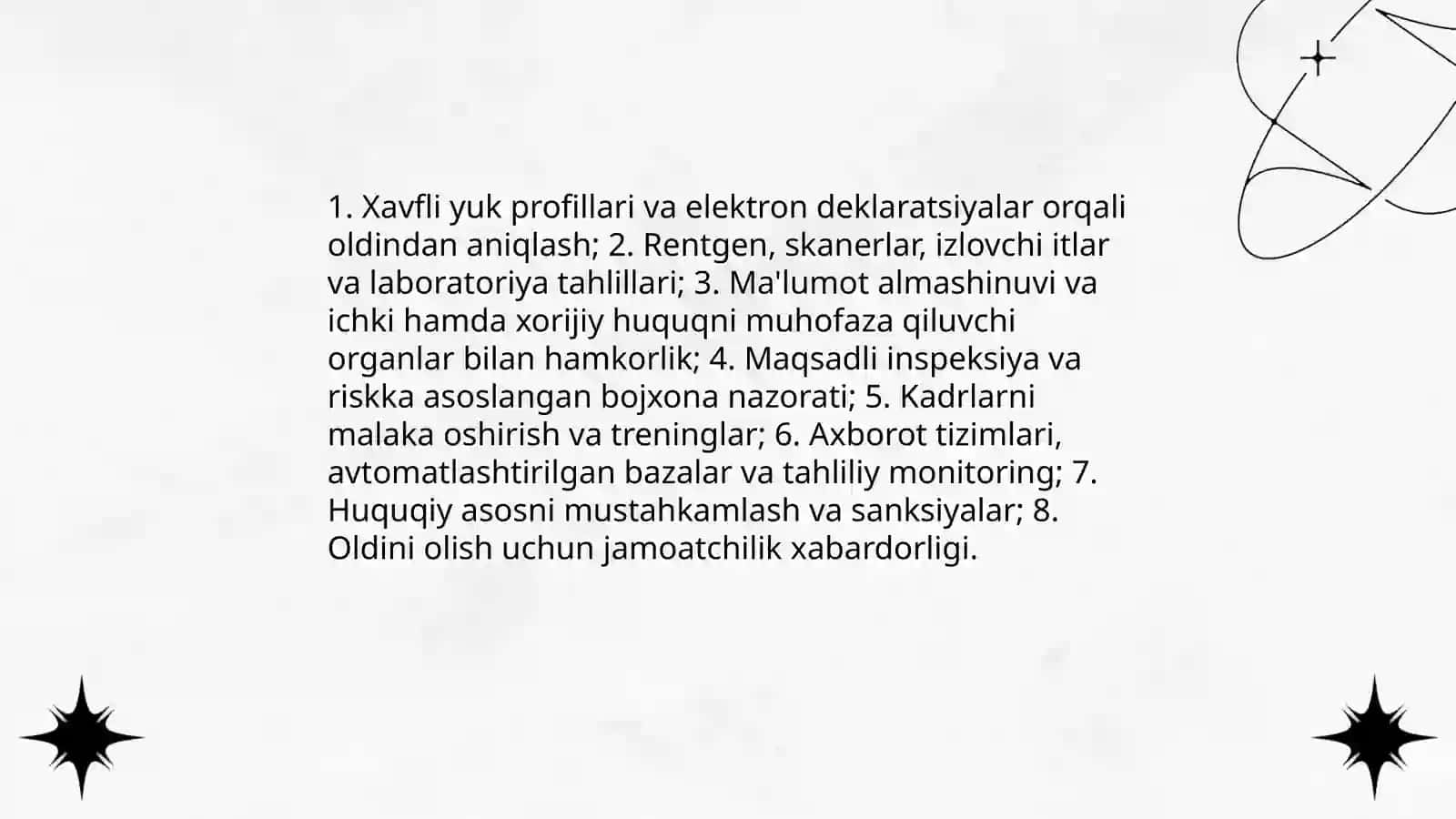 Bojxona organlarining huquqni himoya qilish sohasida faoliyati 4