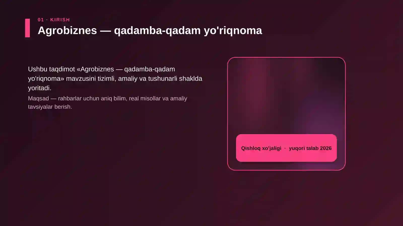 Agrobiznes — qadamba-qadam yo'riqnoma 4