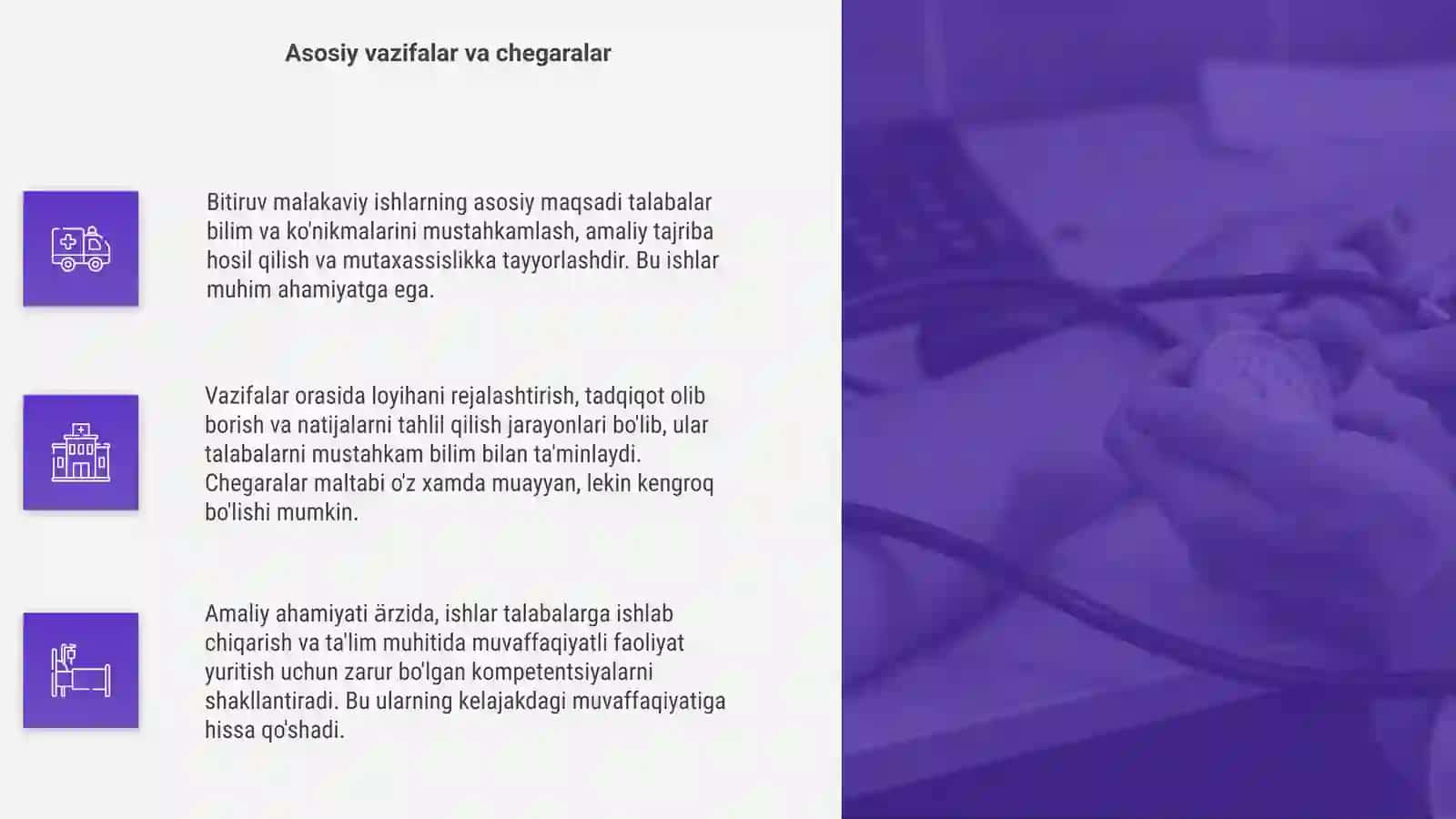 Bitiruv malakaviy ishlarni asosiy maqsad, vazifalari va amaliy ahamiyati 4