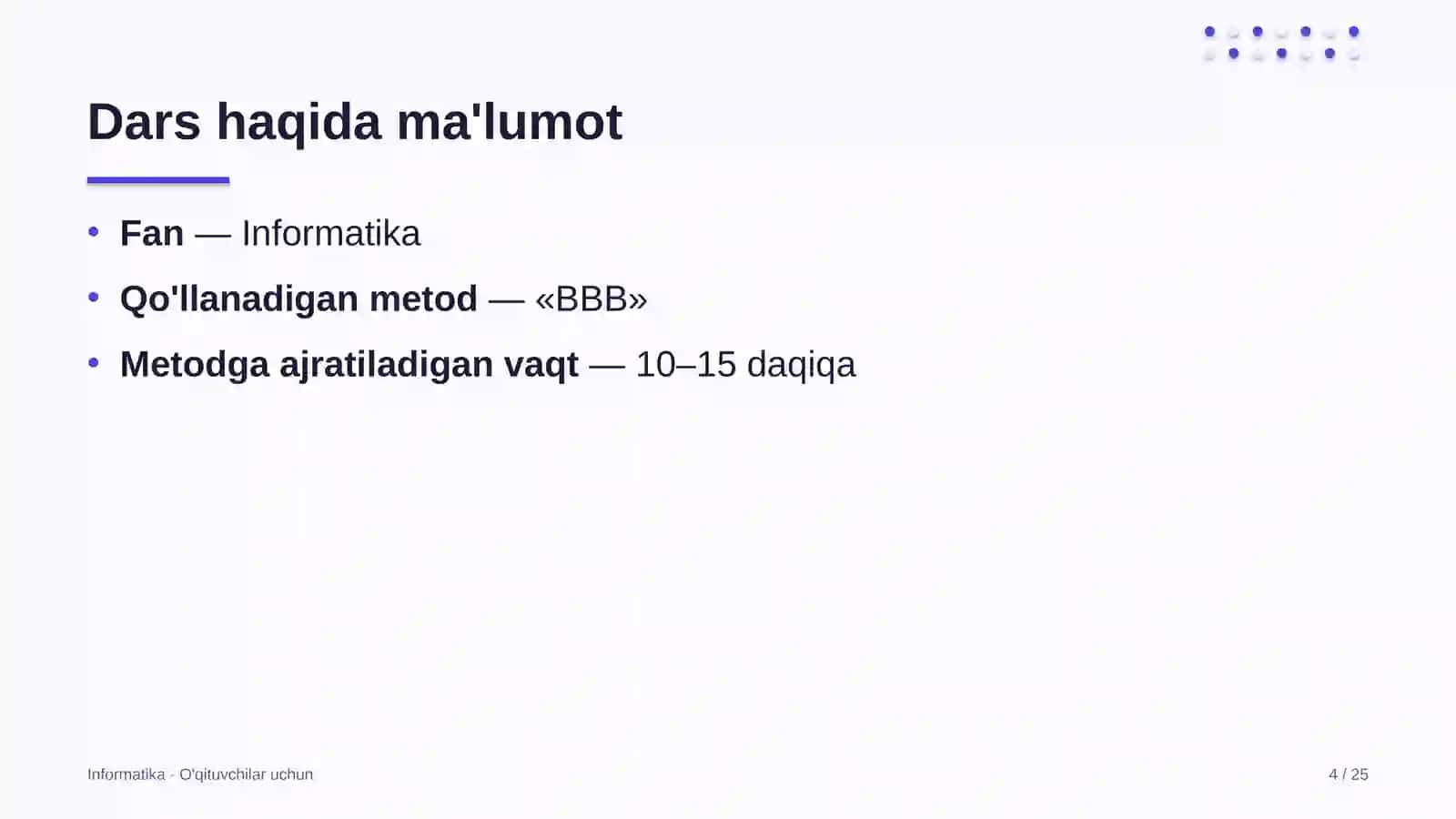 informatika darslarida bbb metodidan foydalanish 5544 4