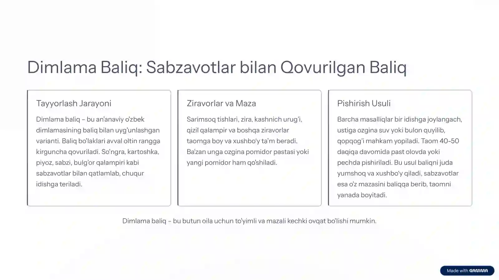 Baliq va Dengiz Mahsulotlaridan Taom Tayyorlash: Oshxona Sirlari 4