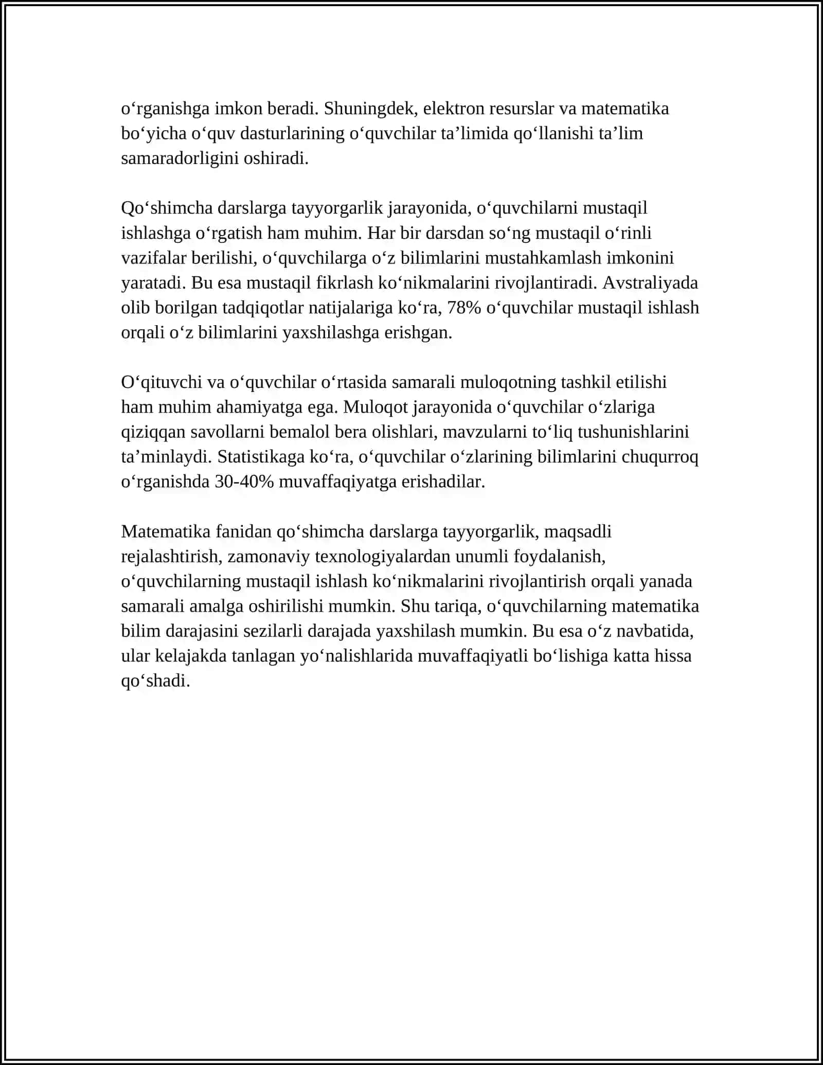 MATEMATIKADAN SINFDAN TASHQARI VA FAKULTATIV MASHG'ULOTLAR 4