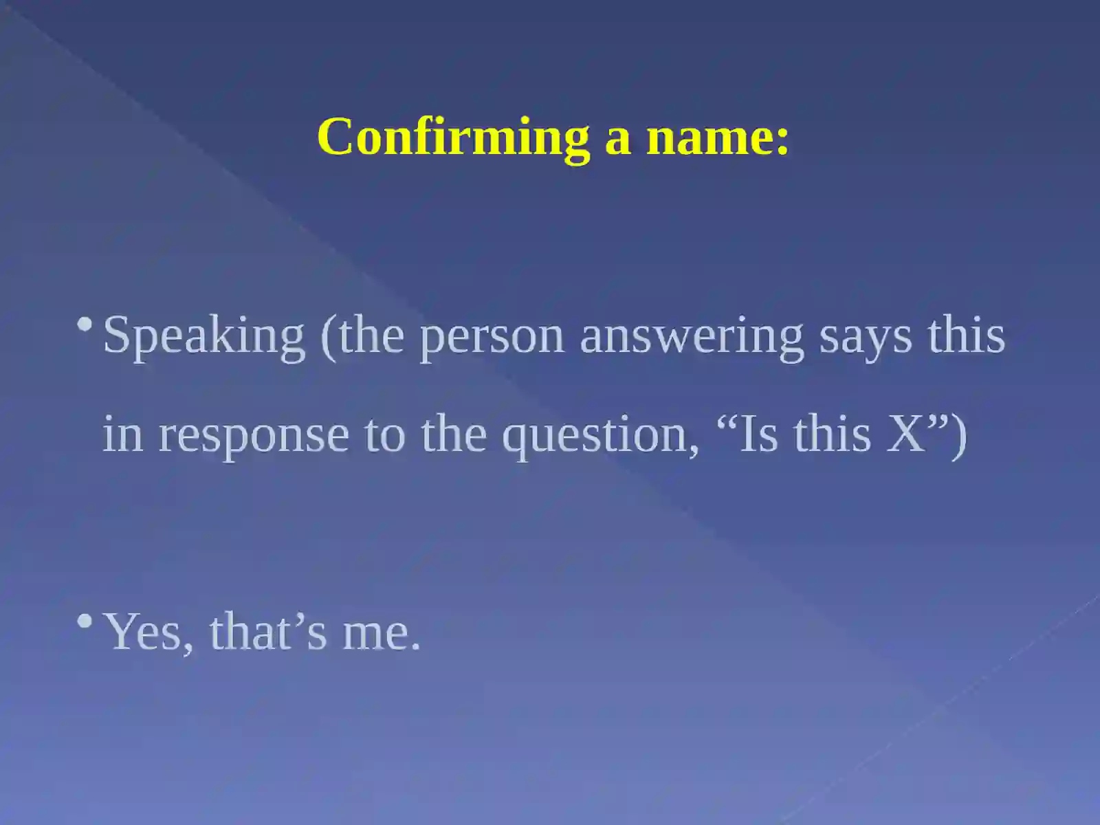 Telephone Etiquette Conversation Examples 4