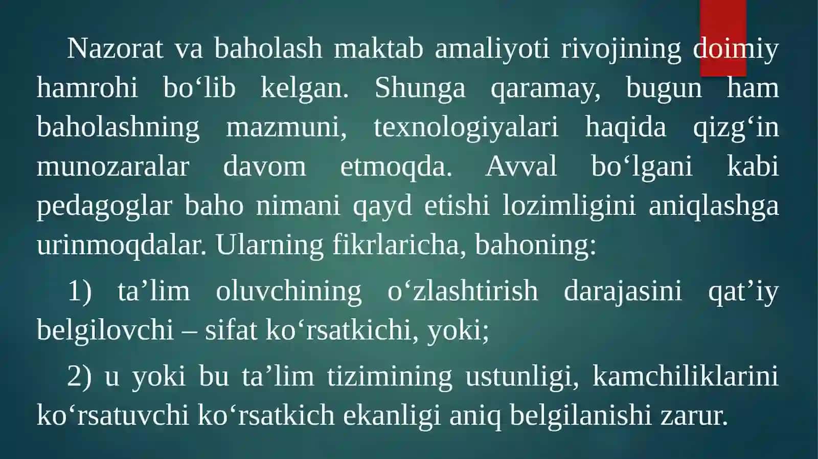 Tashhiz – budidaktik jarayon 4