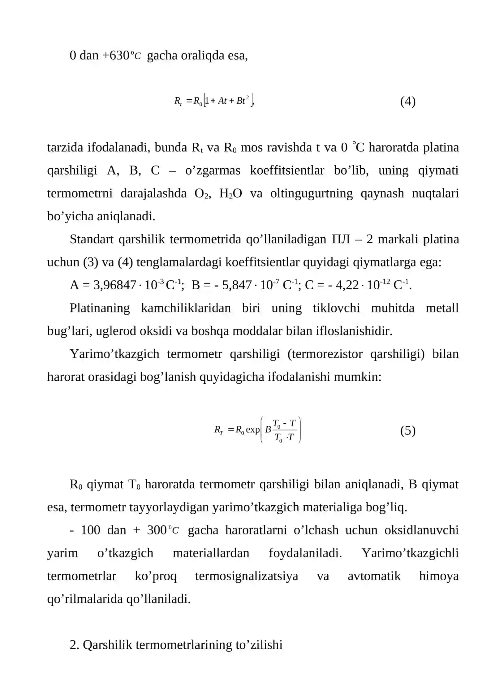 Qarshilik termometrlari. Logometrlar 4