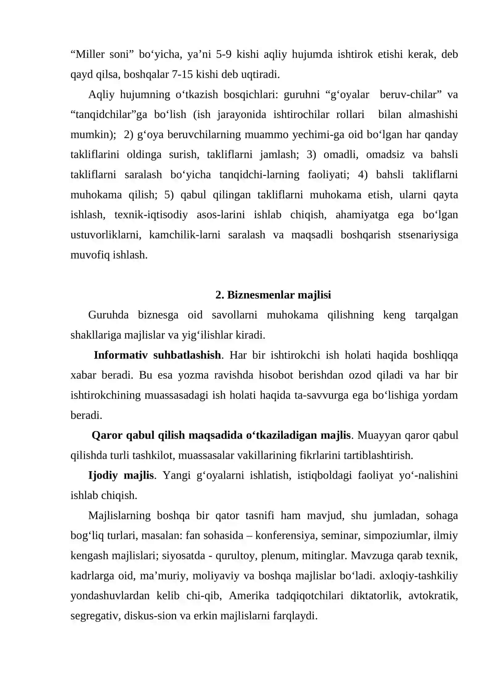 Hamkorlikda qaror qabul qilishda biznes etikasi va ma'naviyatiga bo'ysunish 4