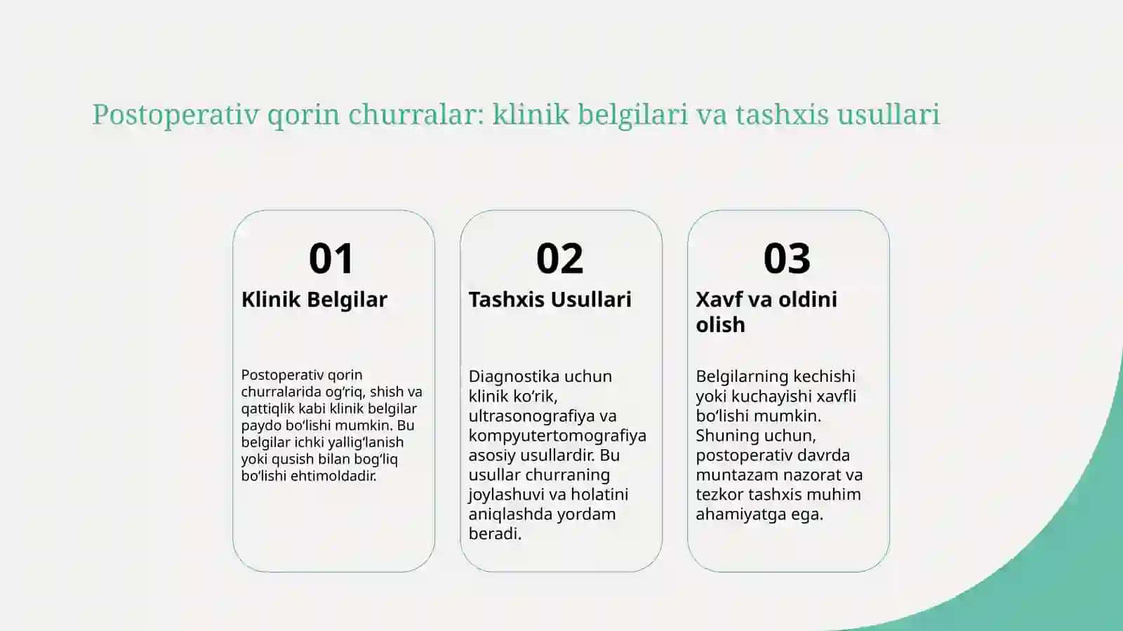 Operatsiyadan keyingi qorin churralari operativ xirurgiyasi 4