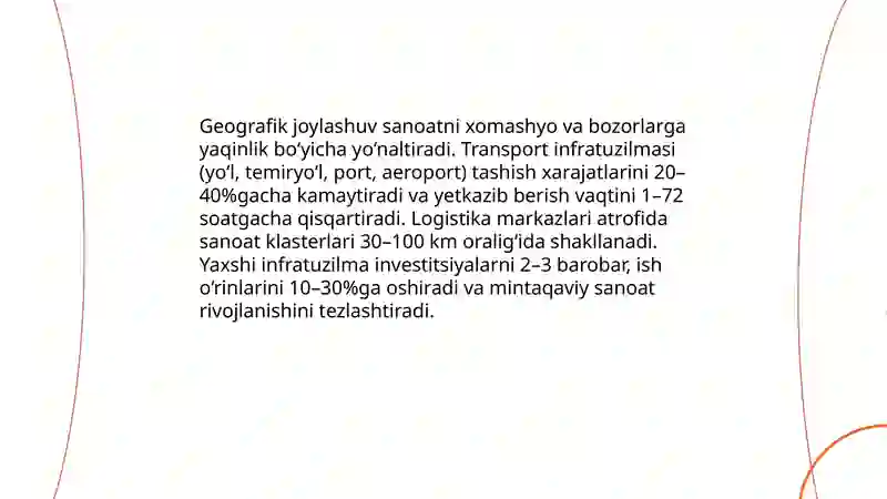 Mintaqalarda sanoat tarmog'ining rivojlanish xususiyatlari 4