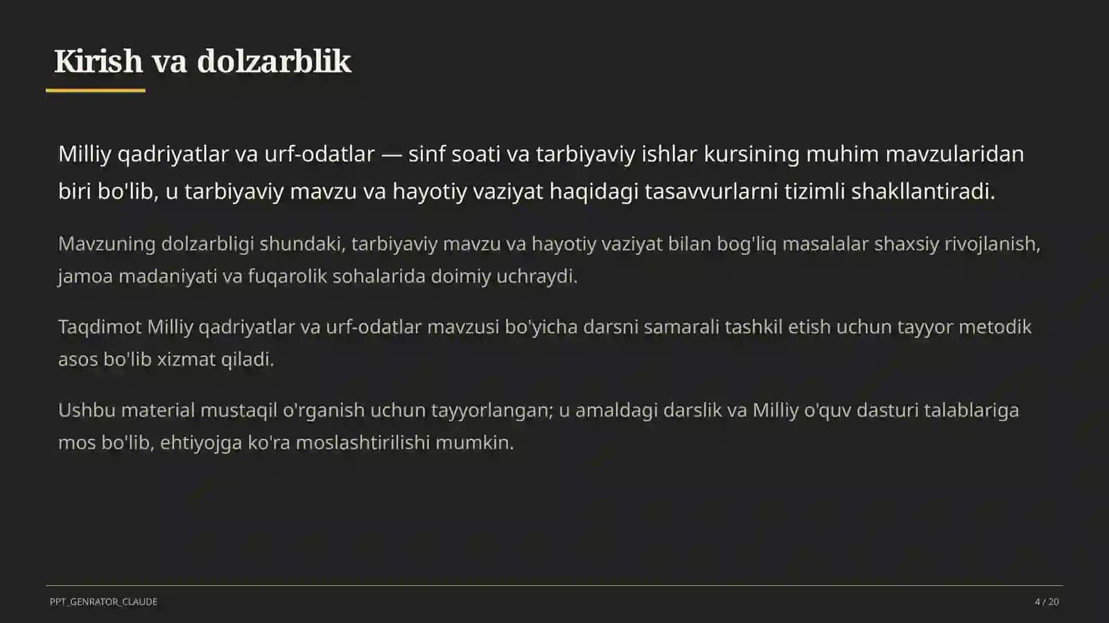 Milliy qadriyatlar va urf-odatlar 4