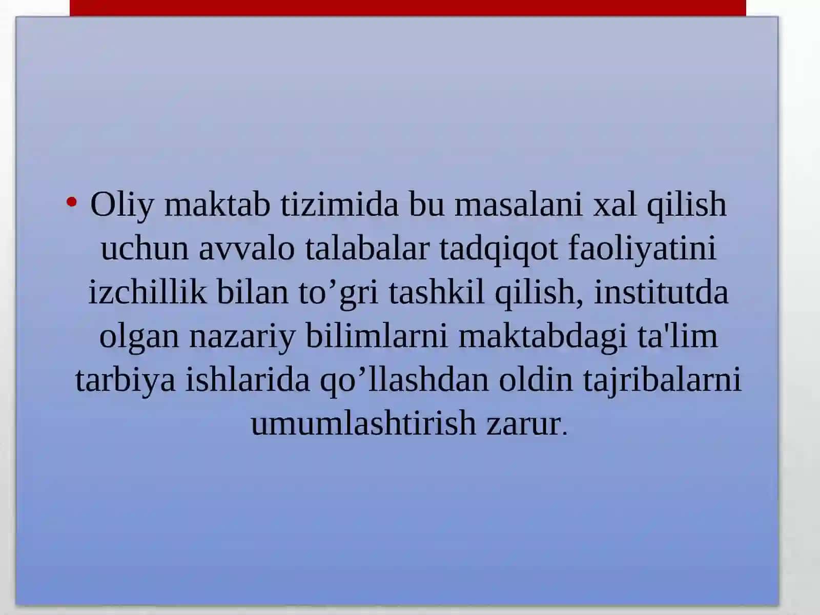 Psixologiyada mustaqil ishlarni tashkil etish 4