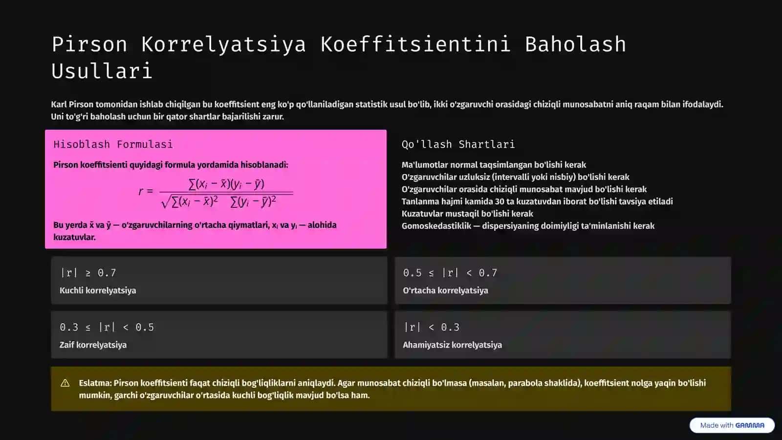 Korrelyatsiya Koeffitsienti 4