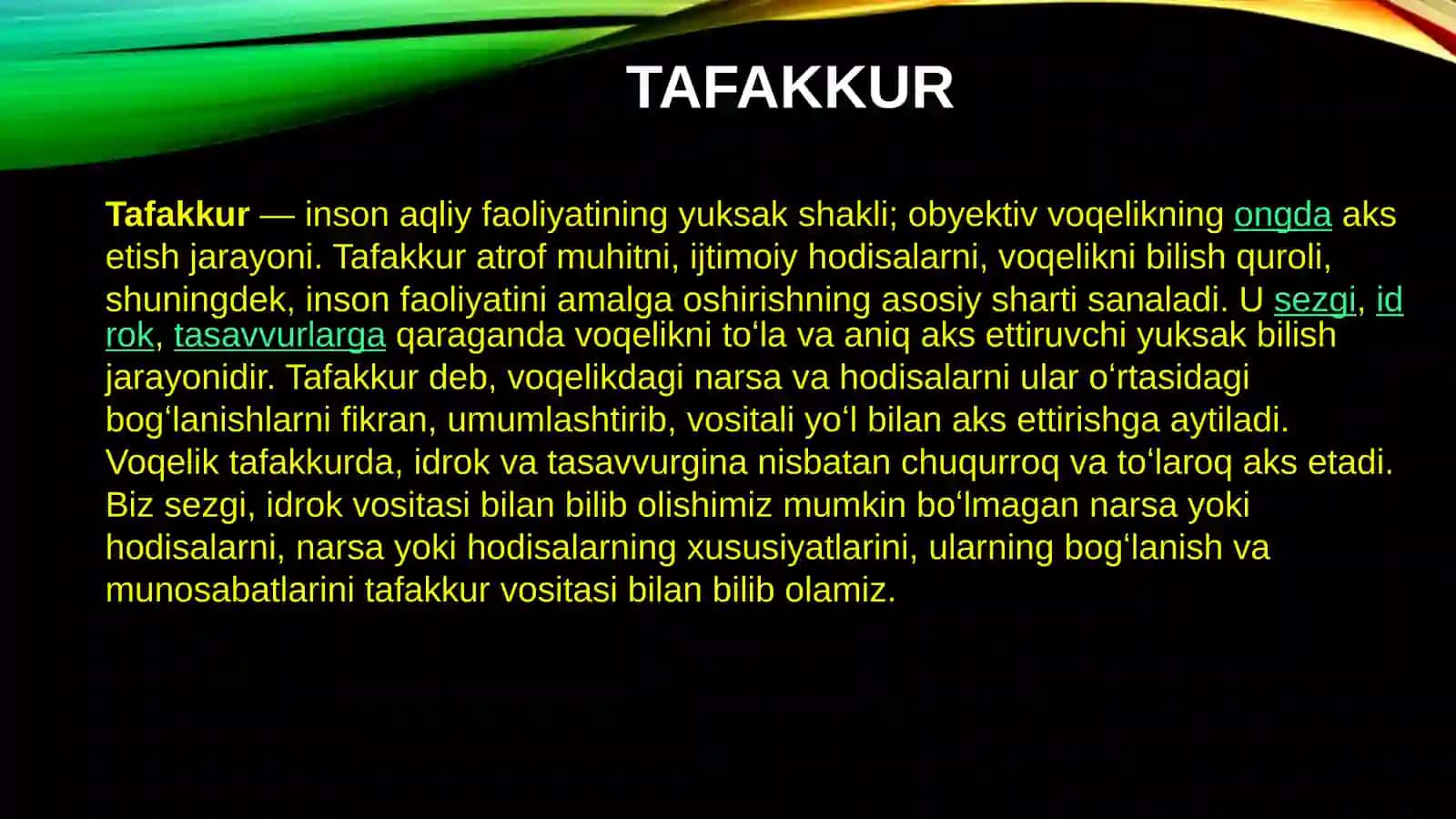 Tafakkur Shakllari va Qonuniyatlari 4