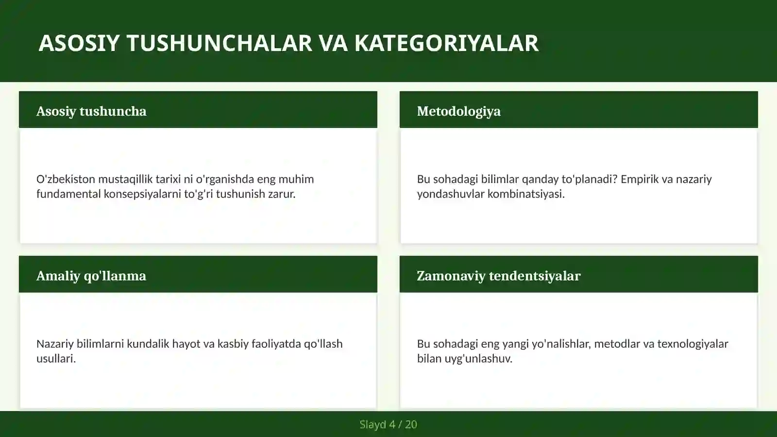 O'zbekiston Mustaqillik Tarixi 4