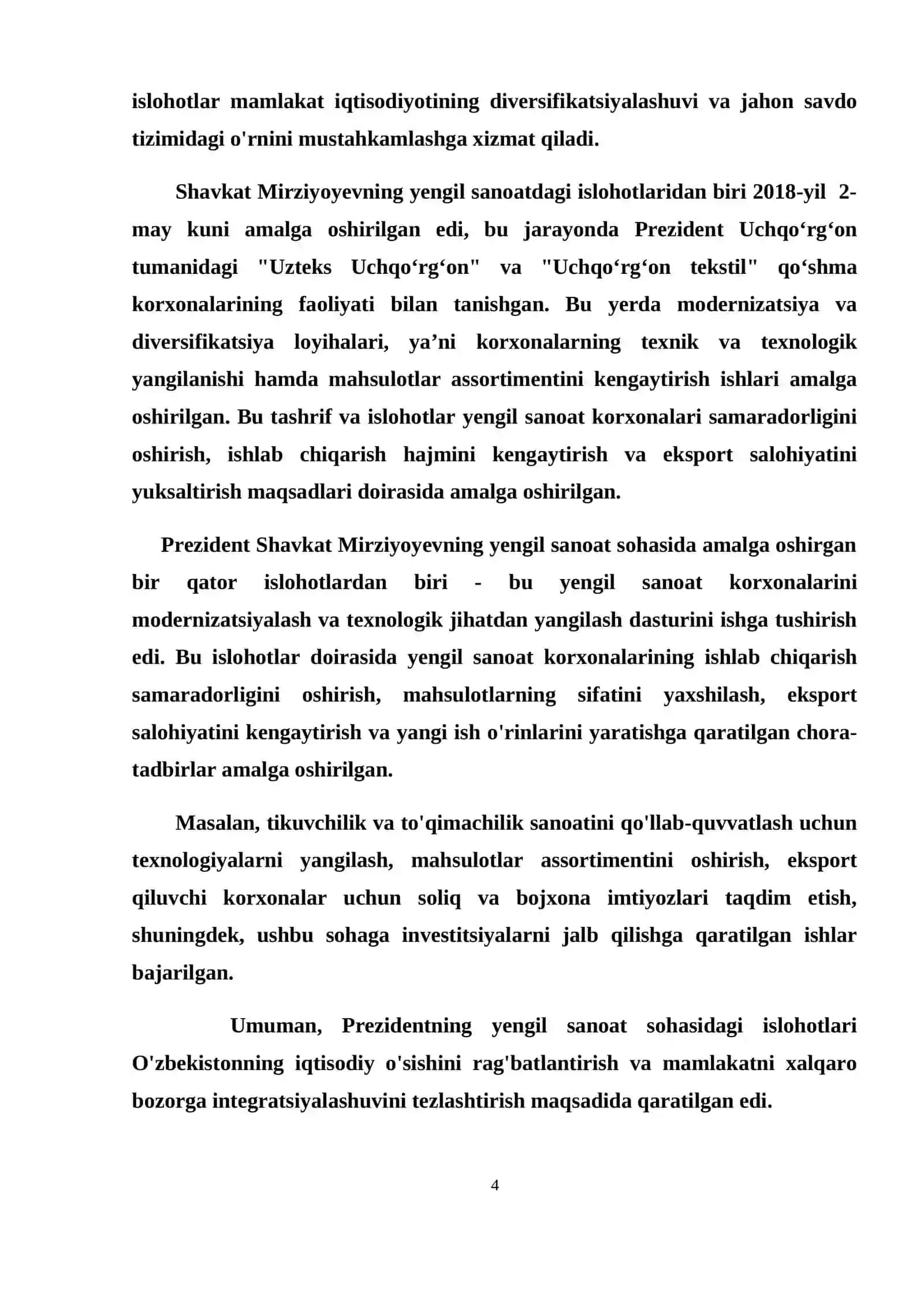 Fargʻona viloyati Oltiariq tumanida surp assortimentidagi to‘qima ishlab chiqarish korxonasini loyihalash 4