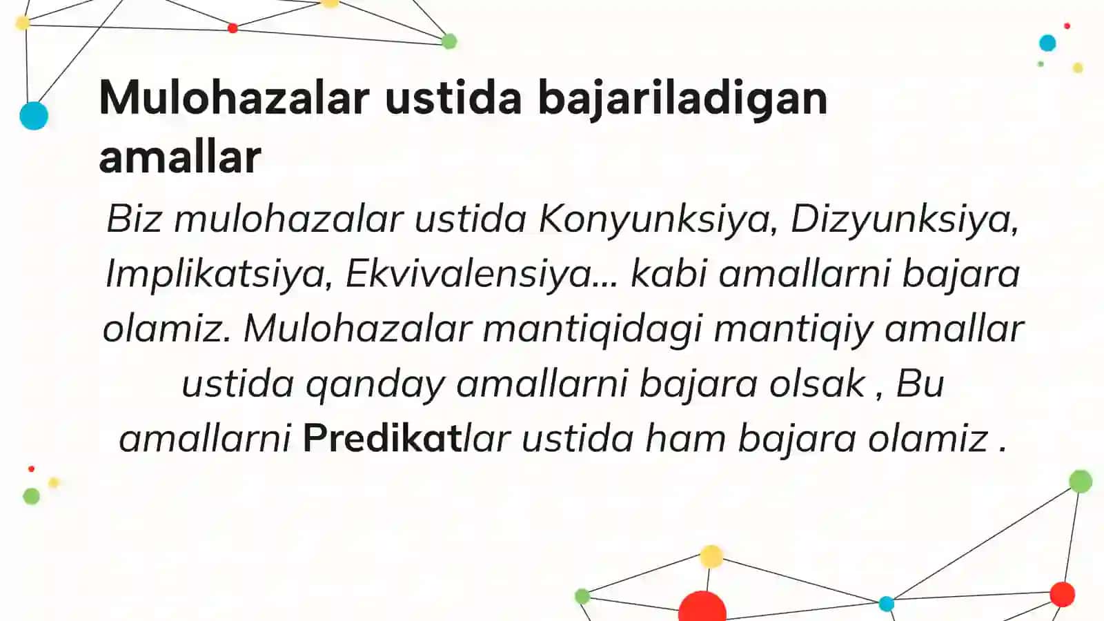 Predikatlar mantiqining alfaviti 4
