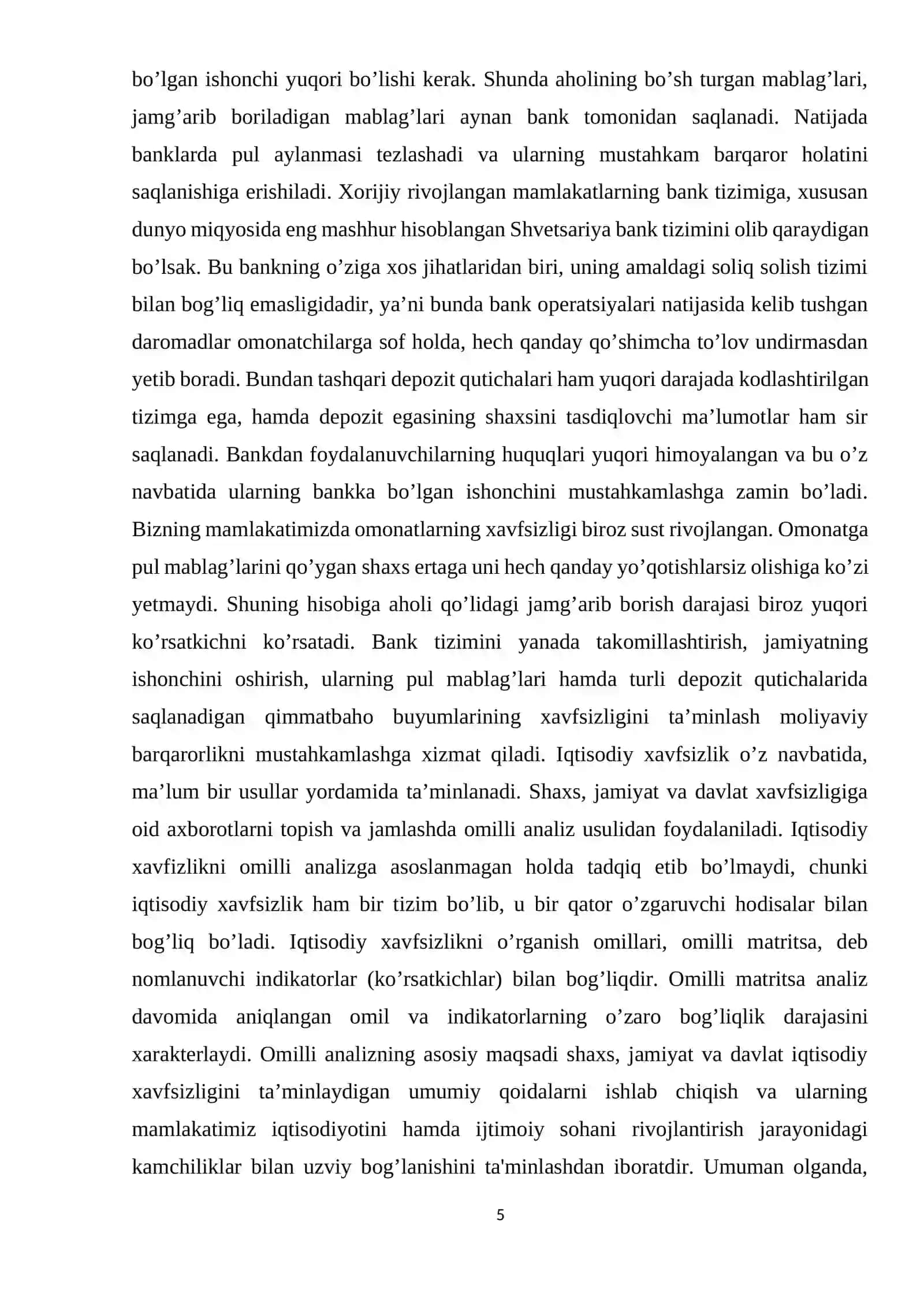 Shaxs manfaatlariga ta`sir e`tuvchi iqtisodiy tahdidlar 4