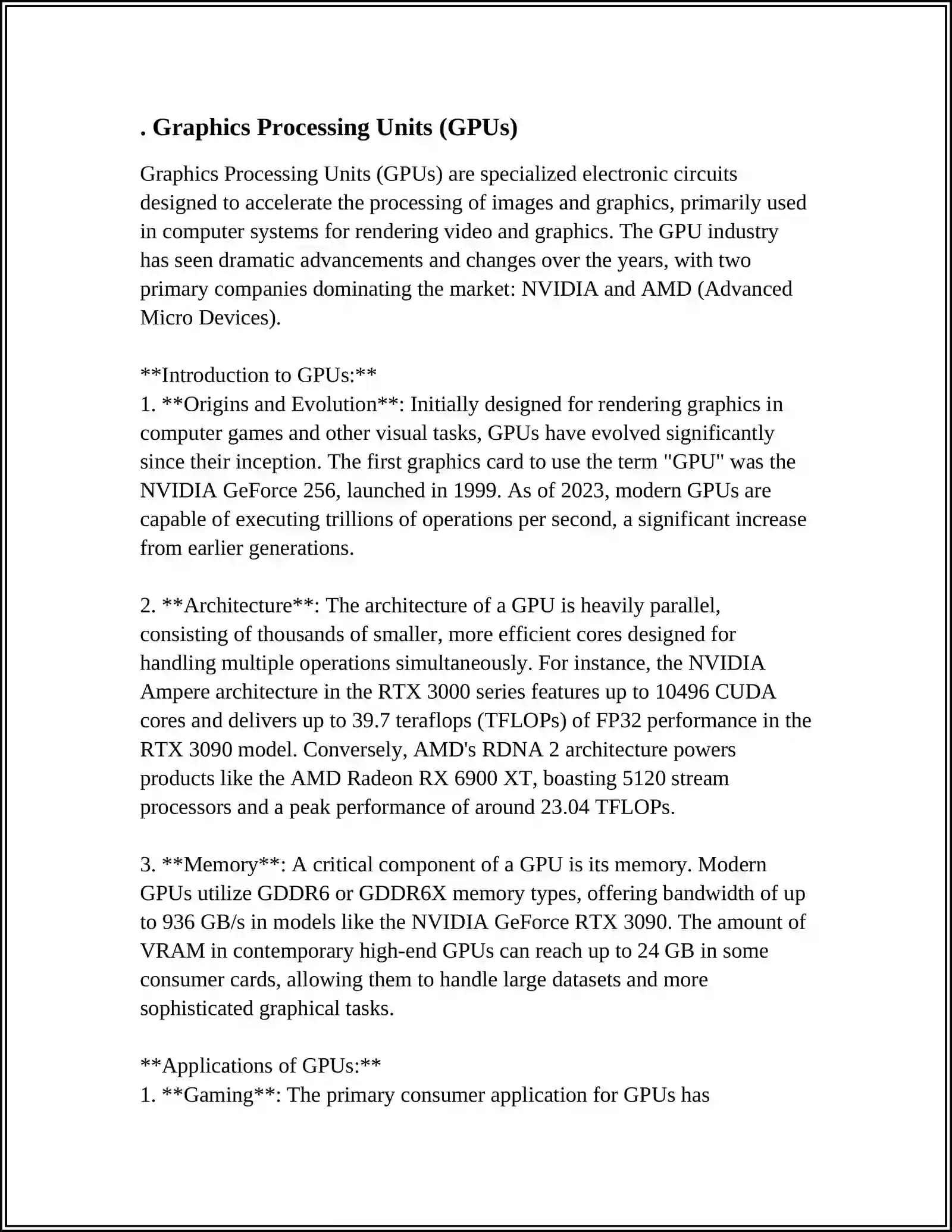 Graphics Processing Units (GPUs) 4