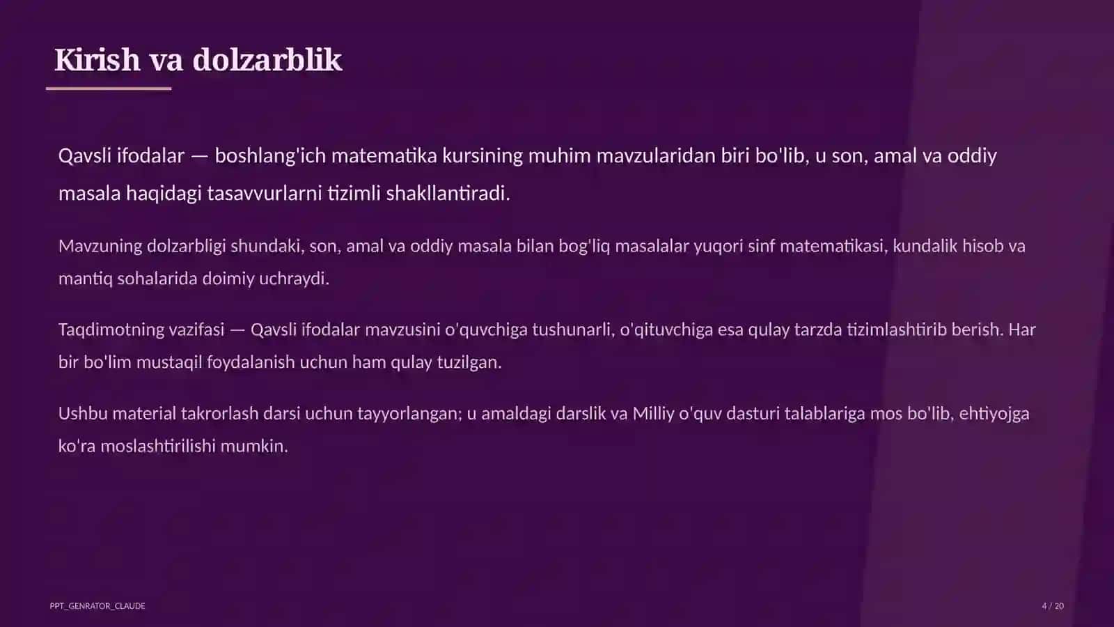 Qavsli ifodalar (2-sinf) 4