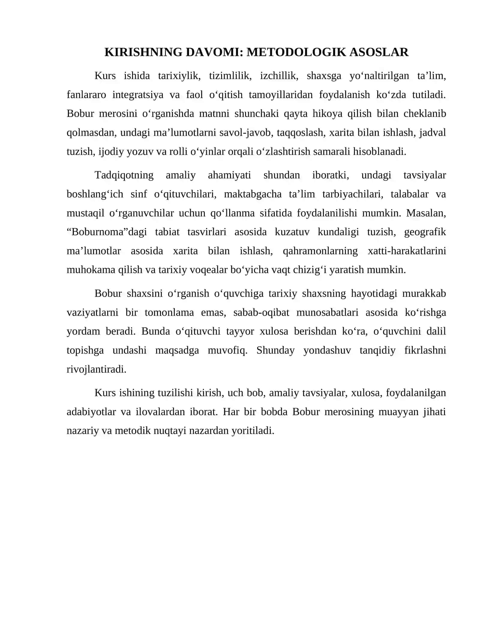 Z.M. BOBURNING “XATTI BOBURIY” HAMDA “BOBURNOMA” ASARLARINING TA’LIMIY-TARBIYAVIY AHAMIYATI 4