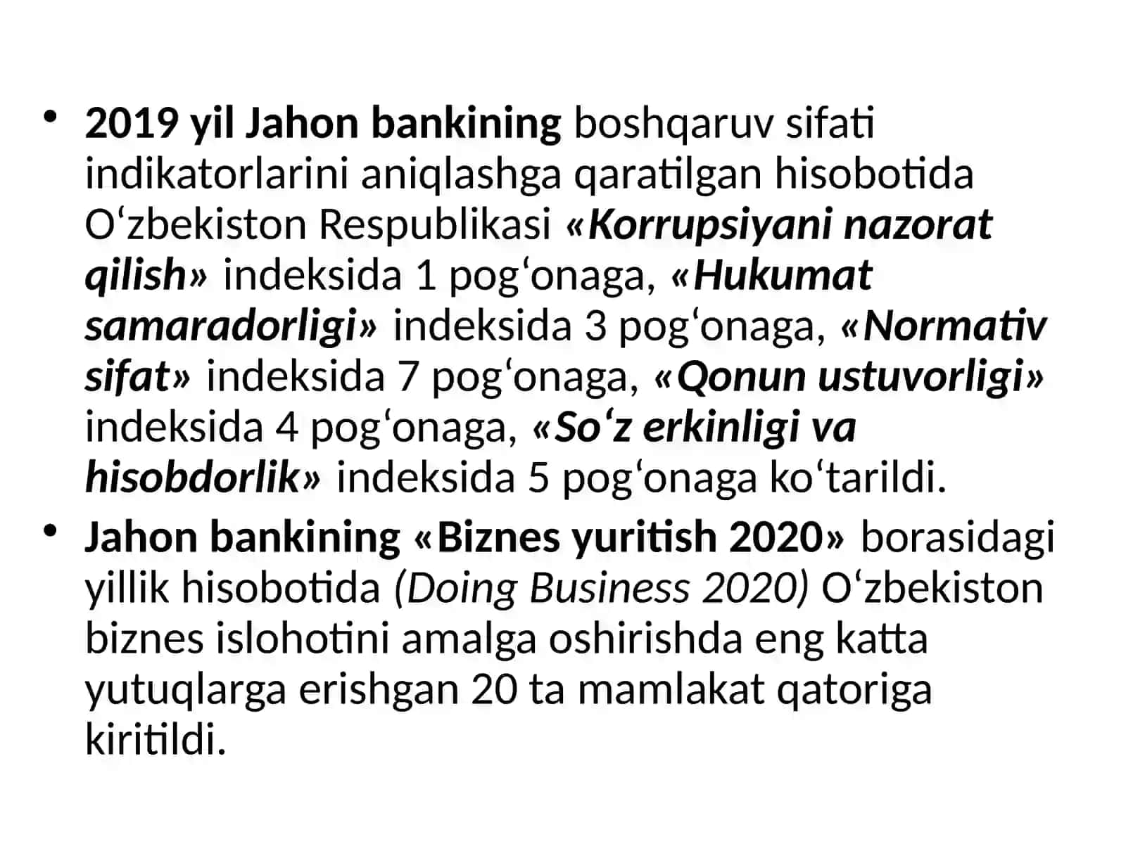 O’zbekiston Respublikasining va nufuzini ortib borishi 4