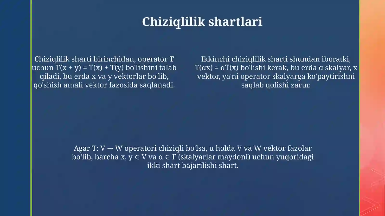 Chiziqli operatorlar 4