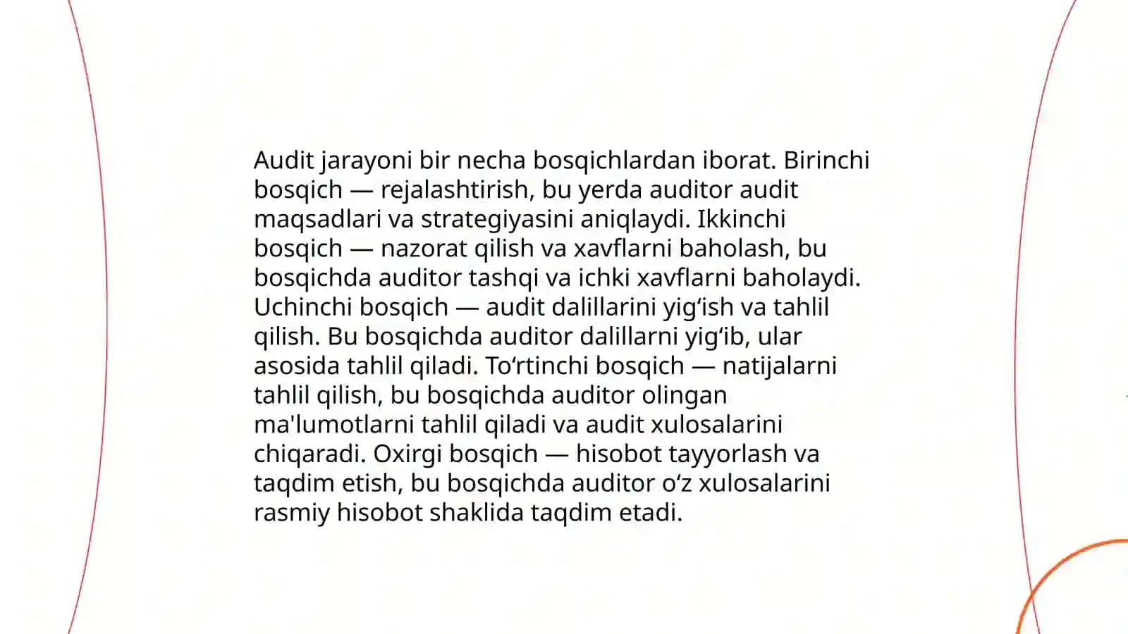 Auditga umumiy tavsif Mamurjon Namozboyev 4