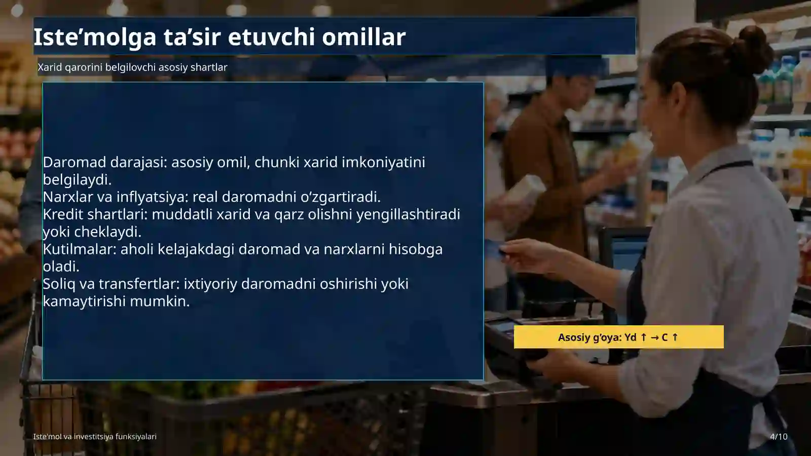 Iste'mol va investitsiya funksiyalari 4