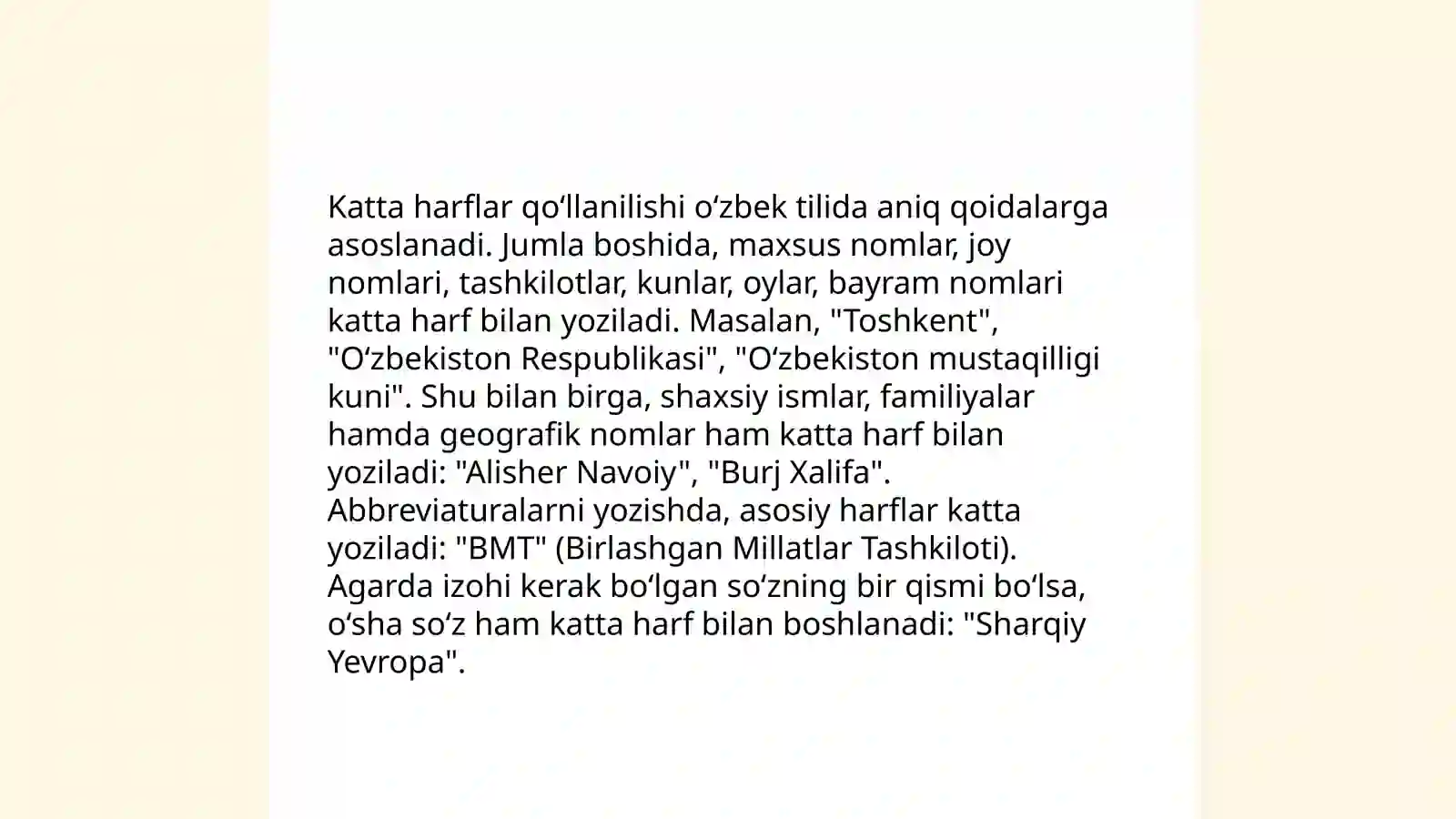 Harflarning yozilishi 4