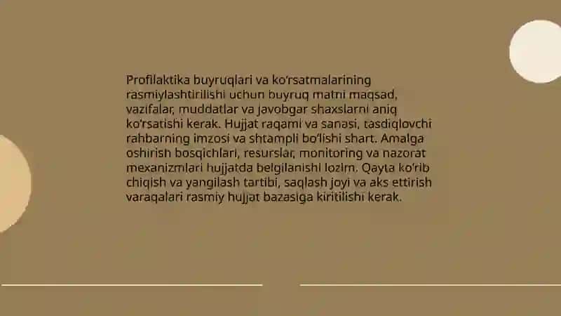 Profilaktika ishlarida qo‘llaniladigan xujjatlarni rasmiylashtirish 4