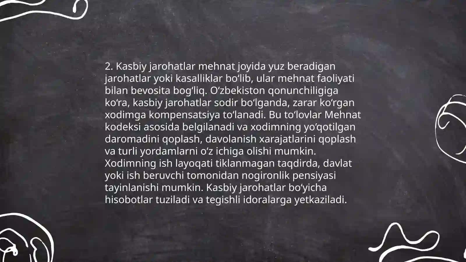 Xodimning sog‘lig‘iga ziyon yetkazilganligi sababli yo‘qotilgan ish haqini qoplash mavzusi 4